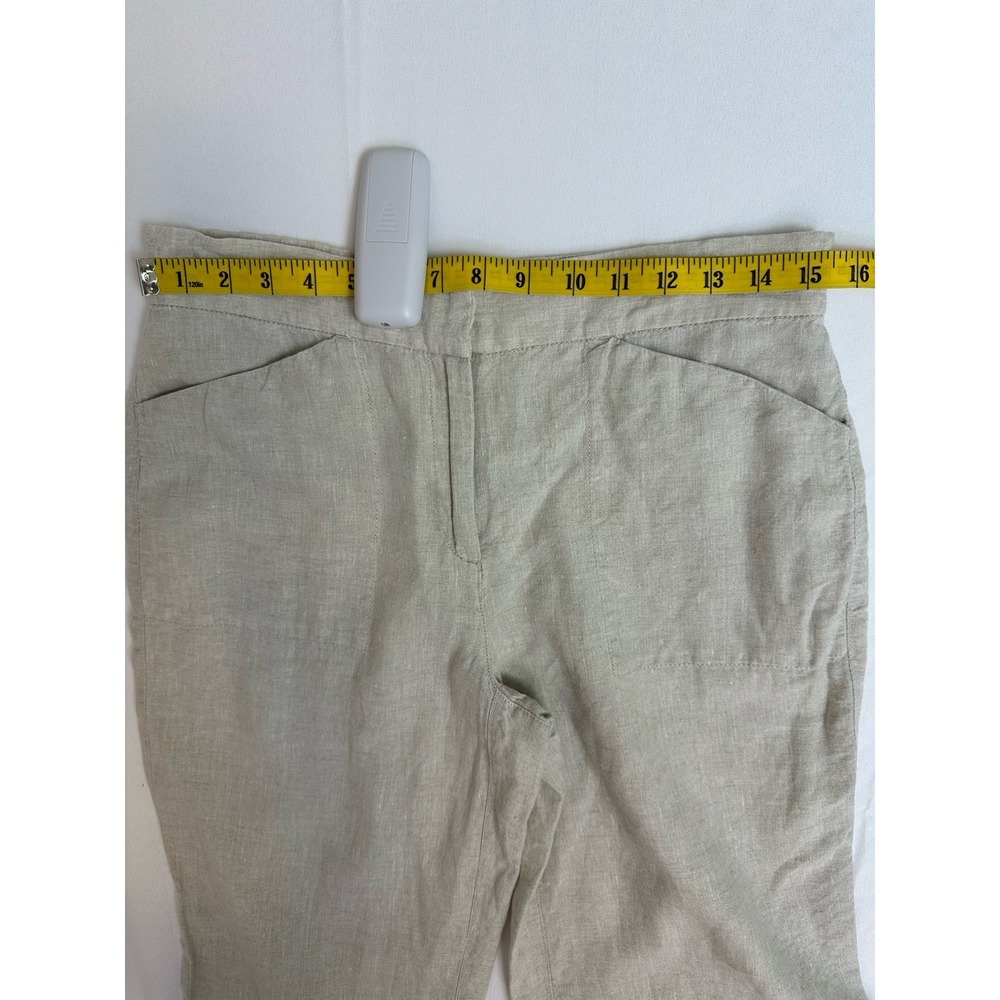 Chico's Beige 100% Linen Wide Leg Pants Women's Sz 00(2 Or XS)Natural Breathable - Picture 5 of 16